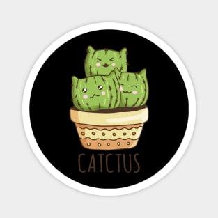 Cute Cat Face Cactus Magnet